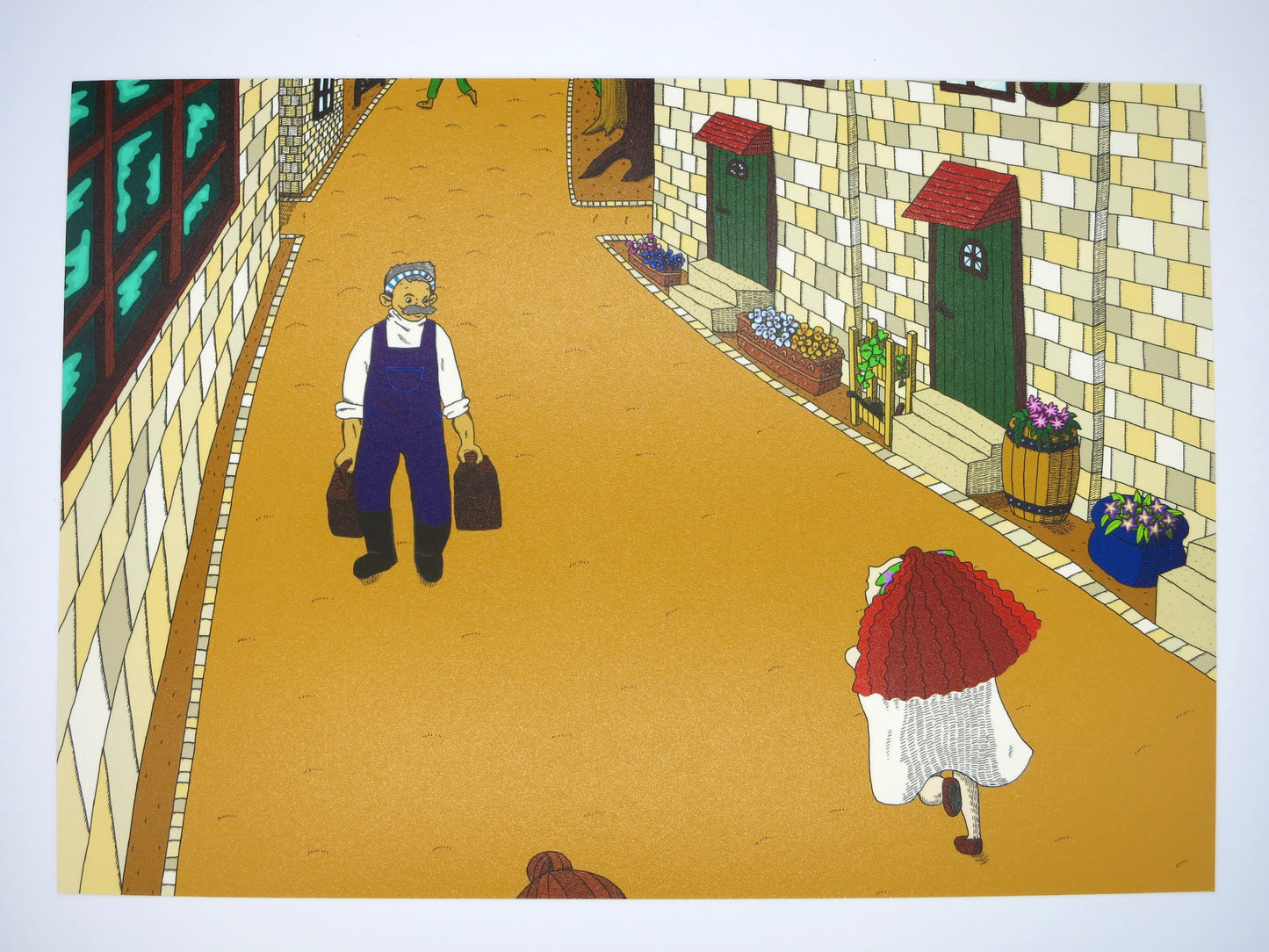 絵本イラスト「記憶をたどって」