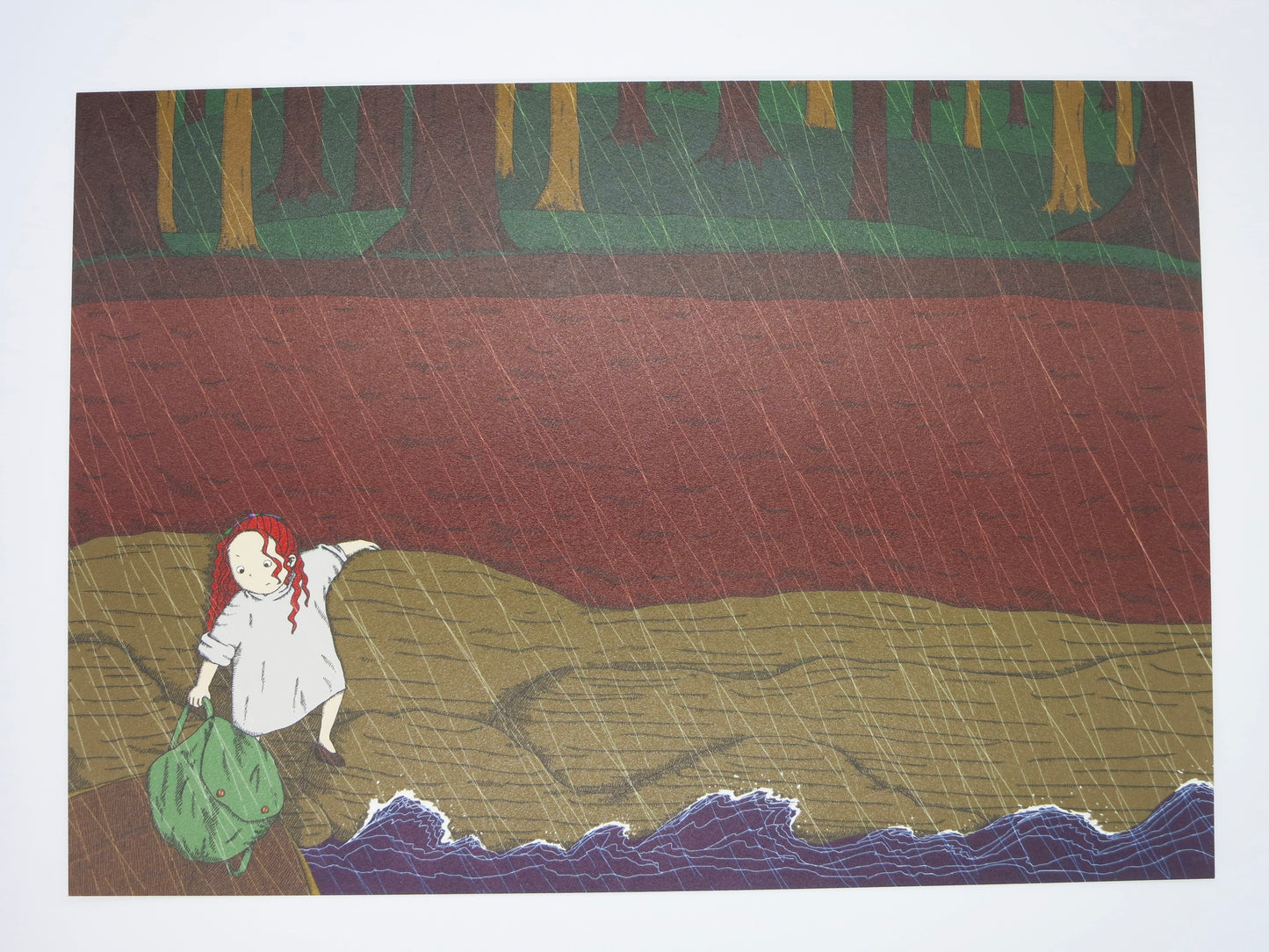 絵本イラスト「森へ」